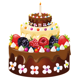 a fruity birthday cake